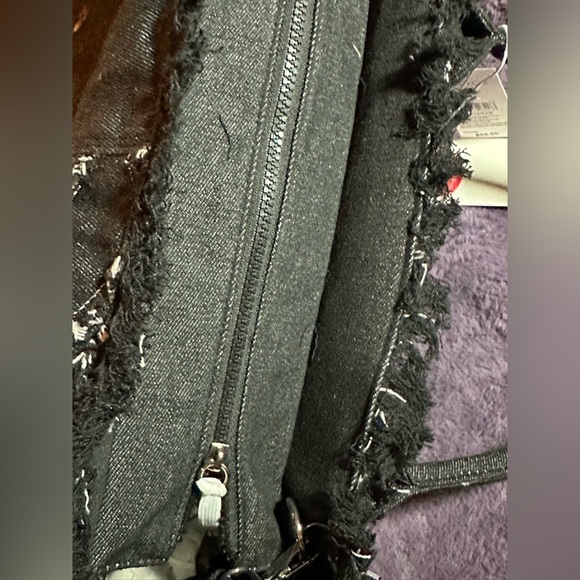 NWT WILDFOX Tote Bag Denim Black - Picture 4 of 11